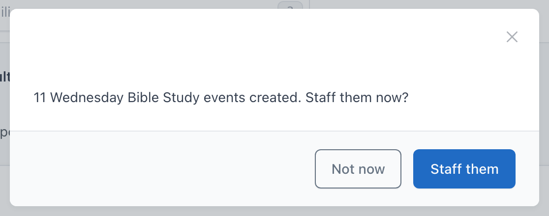 Staff them now?